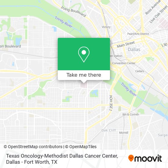 Mapa de Texas Oncology-Methodist Dallas Cancer Center