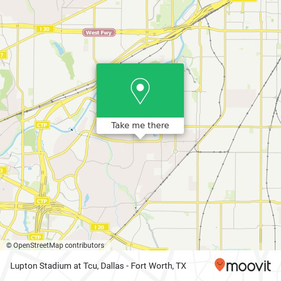 Lupton Stadium at Tcu map