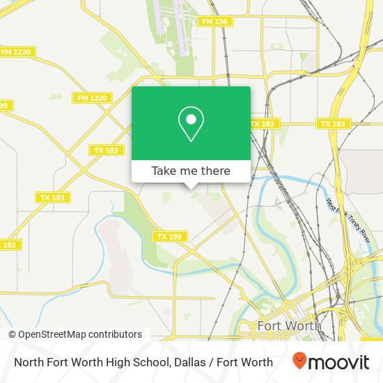 Mapa de North Fort Worth High School