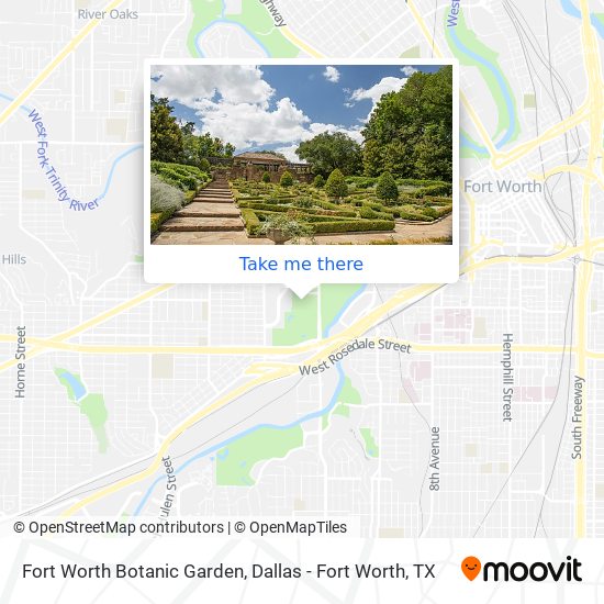 Mapa de Fort Worth Botanic Garden