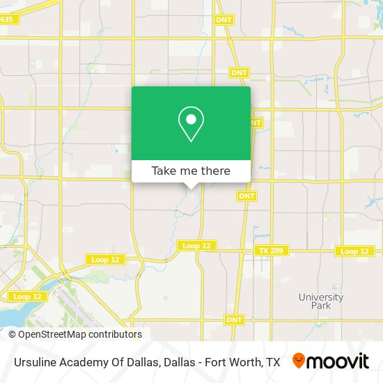 Ursuline Academy Of Dallas map