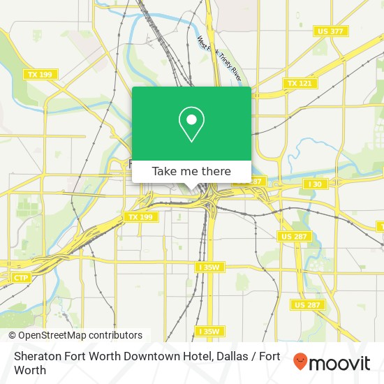 Sheraton Fort Worth Downtown Hotel map