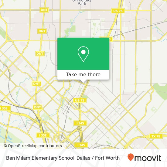 Mapa de Ben Milam Elementary School