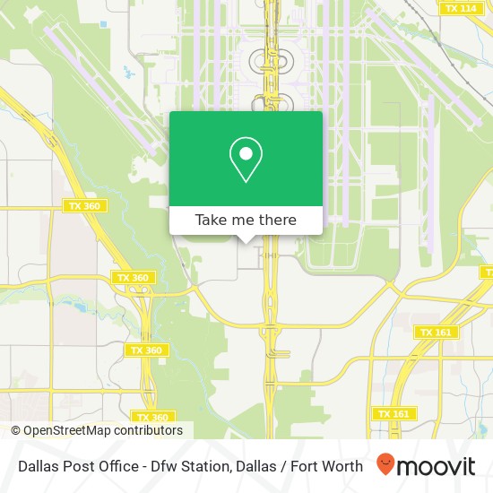 Dallas Post Office - Dfw Station map