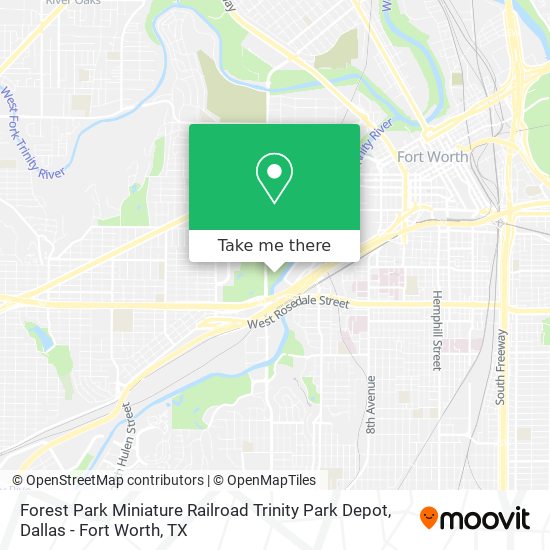 Forest Park Miniature Railroad Trinity Park Depot map