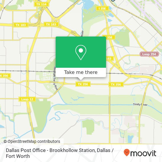 Dallas Post Office - Brookhollow Station map