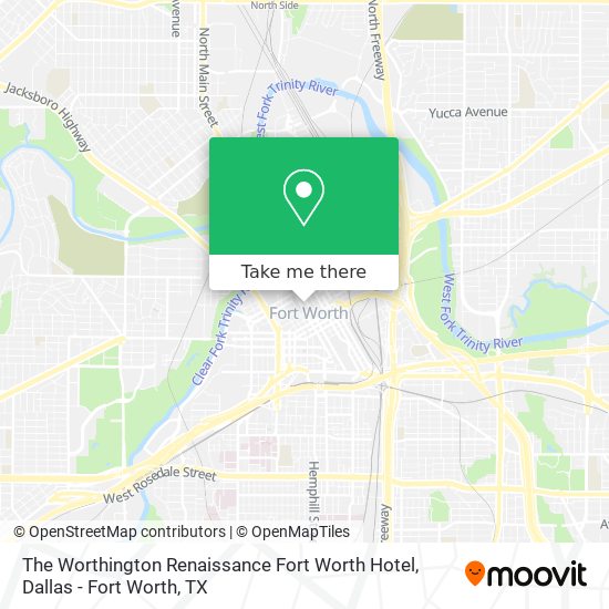 Mapa de The Worthington Renaissance Fort Worth Hotel