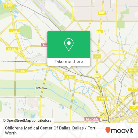 Childrens Medical Center Of Dallas map