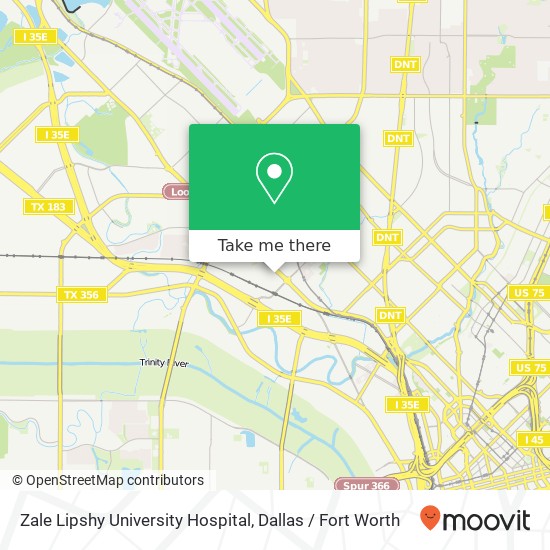 Mapa de Zale Lipshy University Hospital