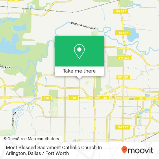 Mapa de Most Blessed Sacrament Catholic Church In Arlington