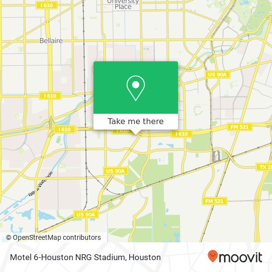 Motel 6-Houston NRG Stadium map