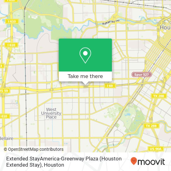 Mapa de Extended StayAmerica-Greenway Plaza (Houston Extended Stay)