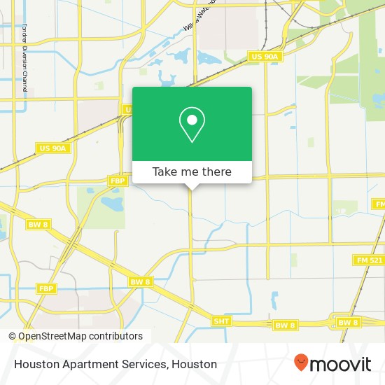 Houston Apartment Services map