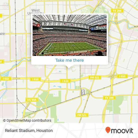 Reliant Stadium map