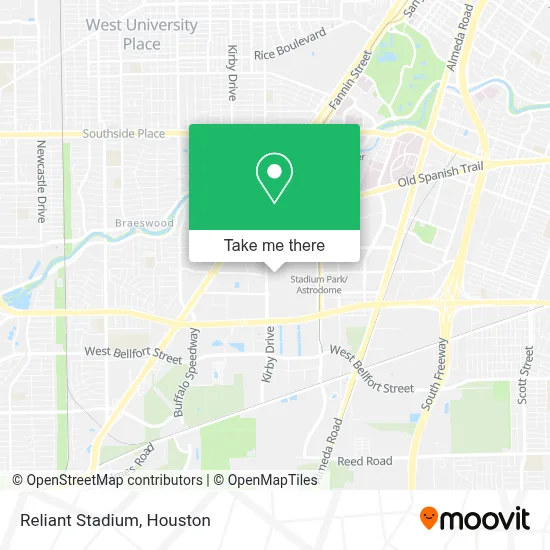 Reliant Stadium map