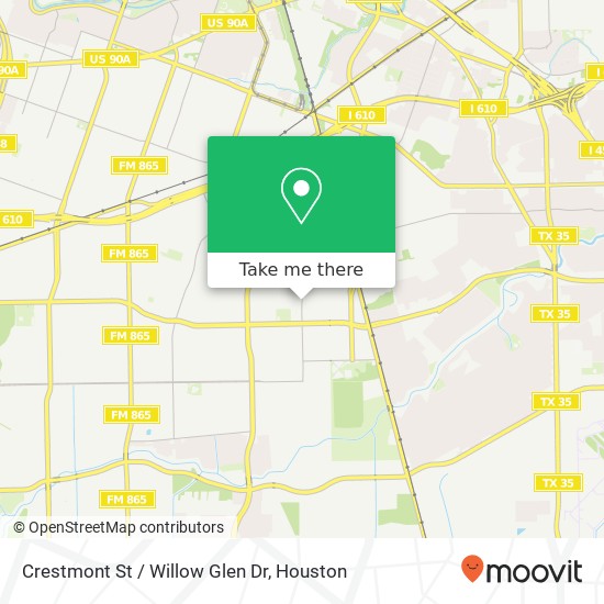Mapa de Crestmont St / Willow Glen Dr