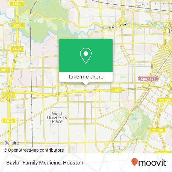 Baylor Family Medicine map