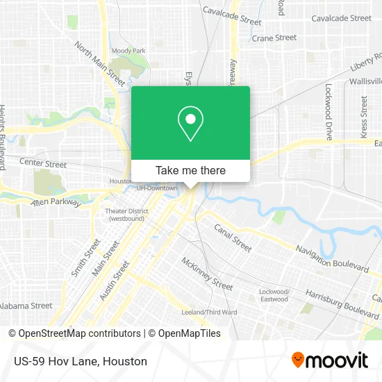 US-59 Hov Lane map