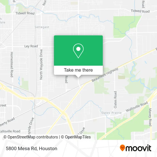 5800 Mesa Rd map
