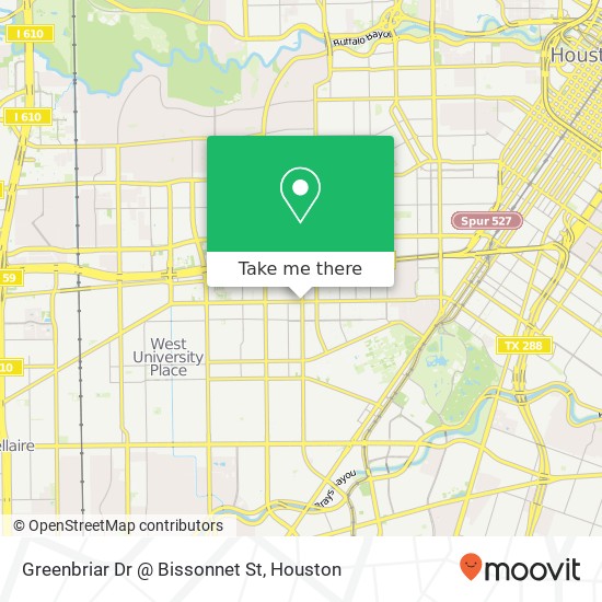 Greenbriar Dr @ Bissonnet St map