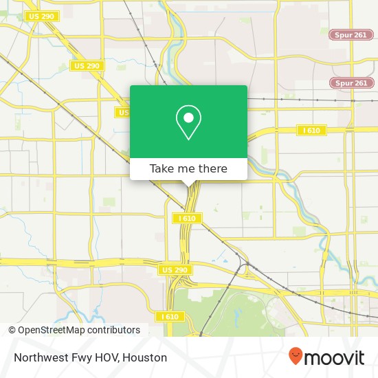 Northwest Fwy HOV map