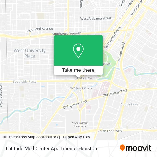 Latitude Med Center Apartments map