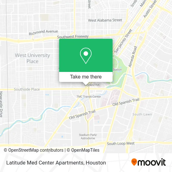 Latitude Med Center Apartments map