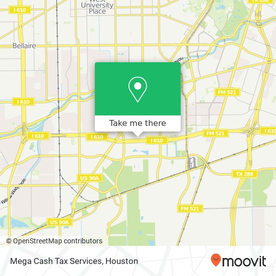 Mapa de Mega Cash Tax Services