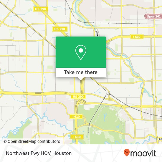 Northwest Fwy HOV map