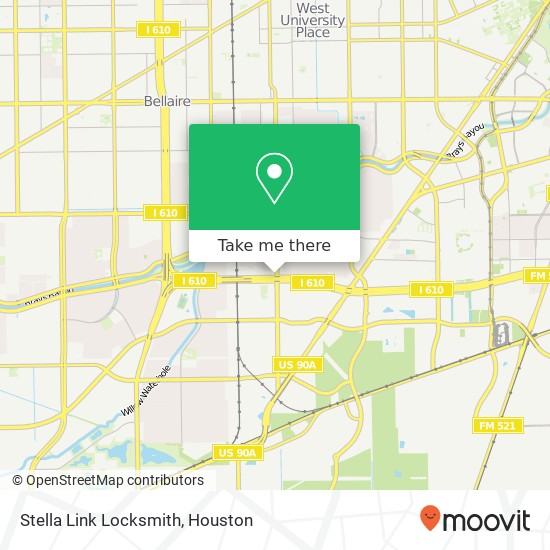 Mapa de Stella Link Locksmith