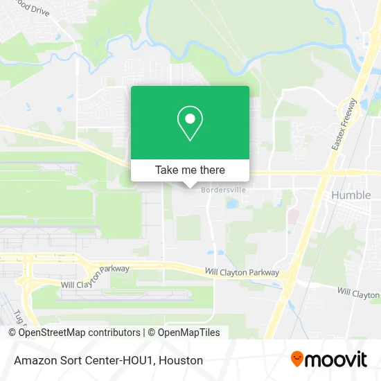 Amazon Sort Center-HOU1 map