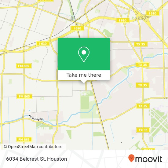 6034 Belcrest St map