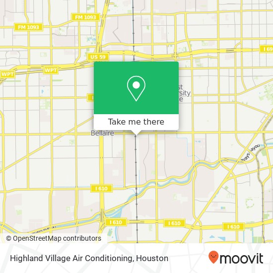 Highland Village Air Conditioning map