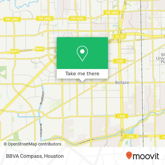 Mapa de BBVA Compass