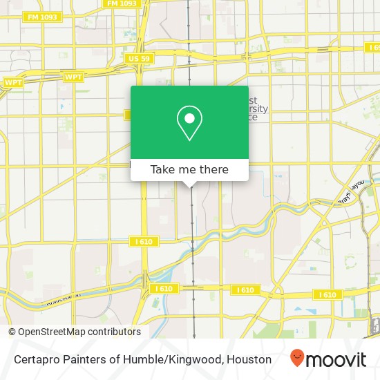 Certapro Painters of Humble / Kingwood map