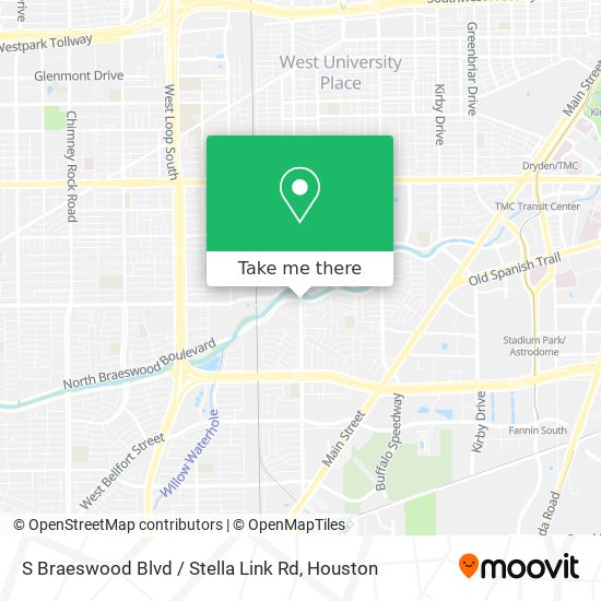 Mapa de S Braeswood Blvd / Stella Link Rd