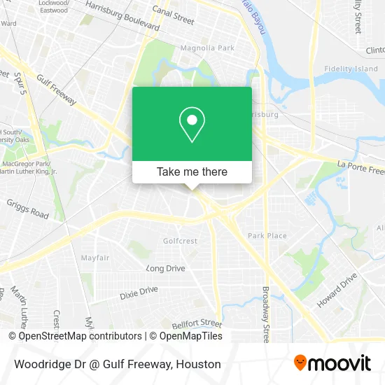Mapa de Woodridge Dr @ Gulf Freeway