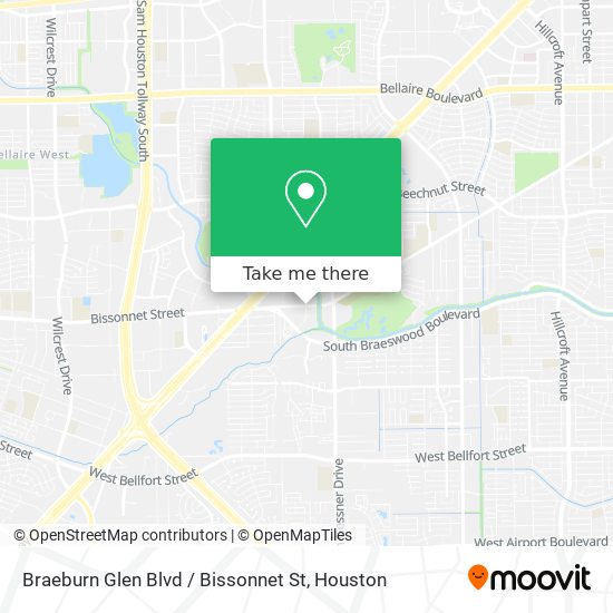 Braeburn Glen Blvd / Bissonnet St map