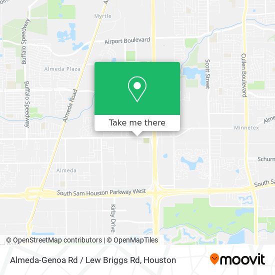 Almeda-Genoa Rd / Lew Briggs Rd map