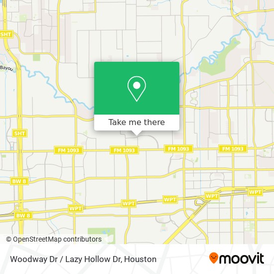 Woodway Dr / Lazy Hollow Dr map