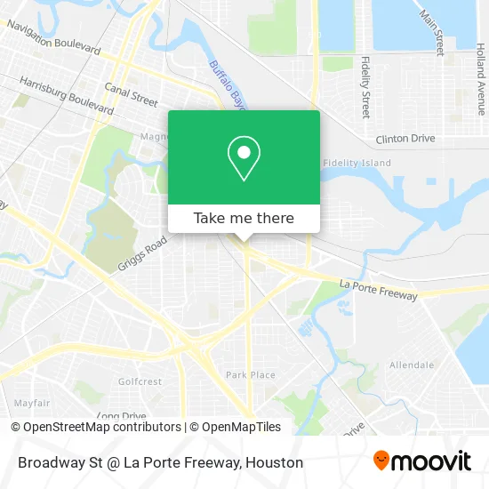 Broadway St @ La Porte Freeway map