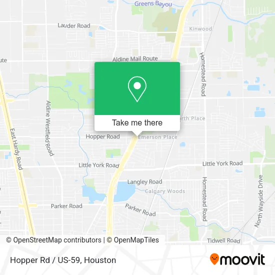 Mapa de Hopper Rd / US-59