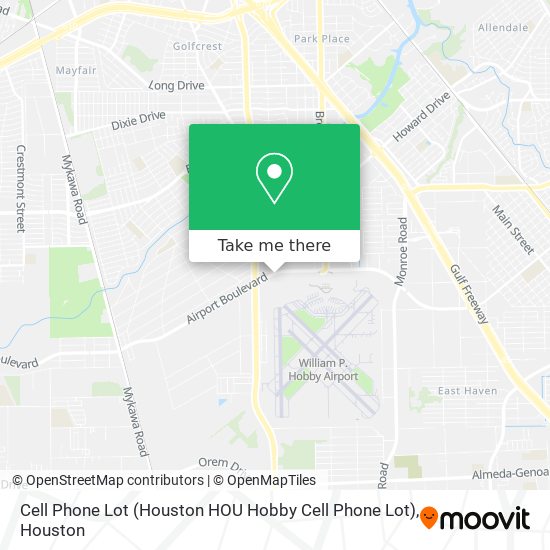 Mapa de Cell Phone Lot (Houston HOU Hobby Cell Phone Lot)