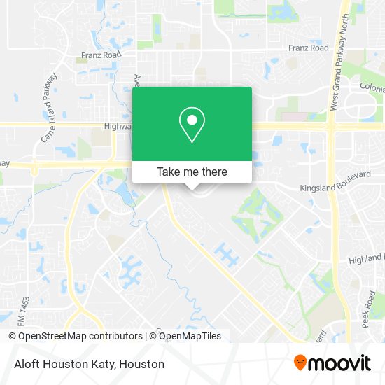 Aloft Houston Katy map