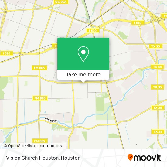 Vision Church Houston map