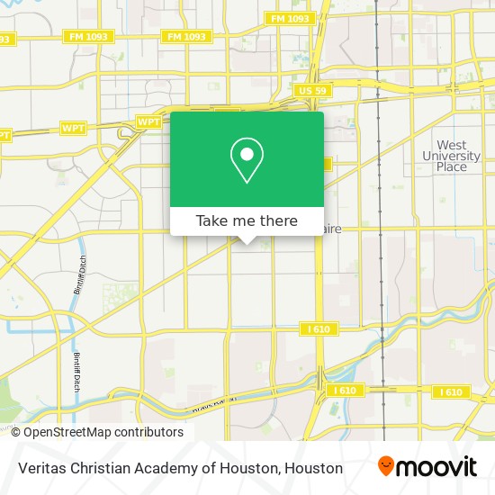 Veritas Christian Academy of Houston map