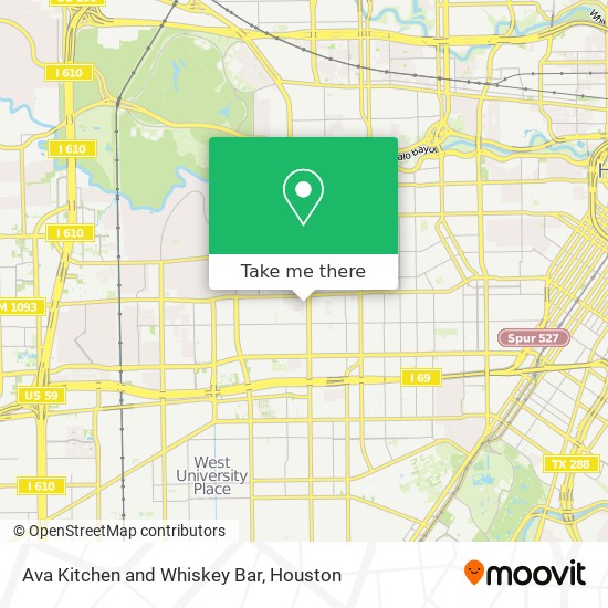 Mapa de Ava Kitchen and Whiskey Bar