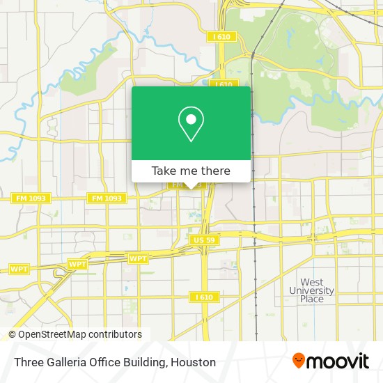 Mapa de Three Galleria Office Building