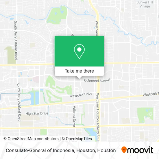 Consulate-General of Indonesia, Houston map
