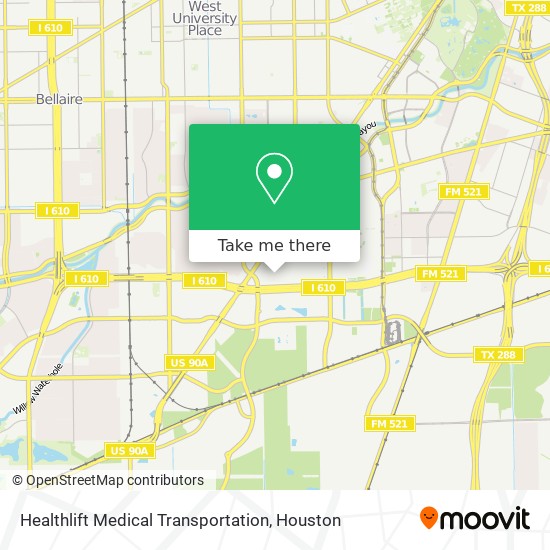 Healthlift Medical Transportation map